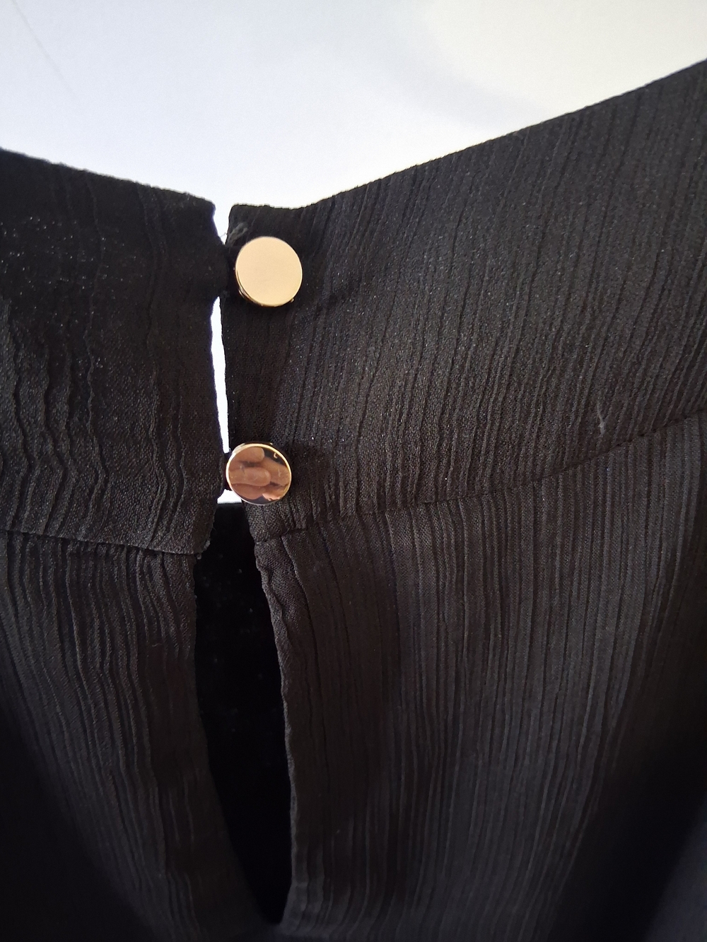 Embroidered Cold-Shoulder Blouse - Black - Picture 6 of 6